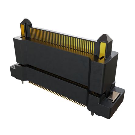 HARWIN FLECTO Series Vertical Surface PCB Header, 80 Contact(s), 0.5 mm Pitch, 2 Row(s), Shrouded [F11-20108042R]; 288-431