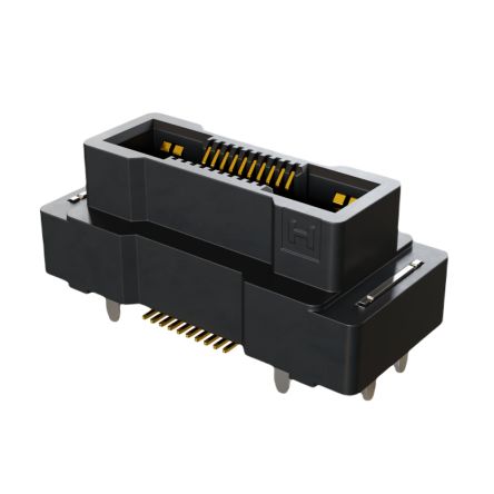 HARWIN FLECTO Series Vertical Surface PCB Header, 20 Contact(s), 0.5 mm Pitch, 2 Row(s), Shrouded [F11-10002042R]; 288-439