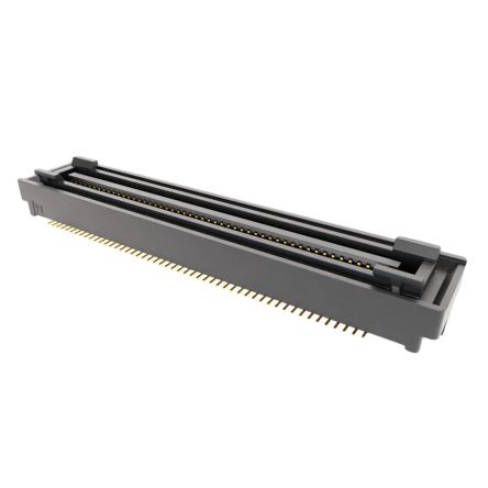 HARWIN FLECTO Series Vertical Surface PCB Header, 100 Contact(s), 0.8 mm Pitch, 2 Row(s), Shrouded [F30-20010045R]; 288-479