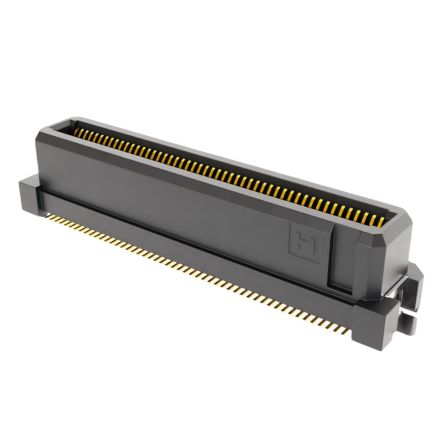 HARWIN FLECTO Series Vertical Surface PCB Header, 100 Contact(s), 0.5 mm Pitch, 2 Row(s), Shrouded [F10-10010045R]; 288-559