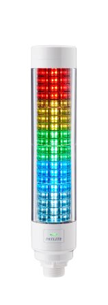 Patlite LB6-IL Series Amber, Blue, Cyan, Green, Purple, Red, White IO-Link Signal Tower, 21 Lights, 24 V, Upright [LB6-20ILWCNW]; 291-750