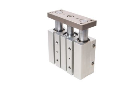 RS PRO Pneumatic Guided Cylinder - 16mm Bore, 10mm Stroke, Double Acting [0]; 291-808