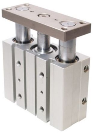 RS PRO Pneumatic Guided Cylinder - 20mm Bore, 75mm Stroke, Double Acting [0]; 291-822