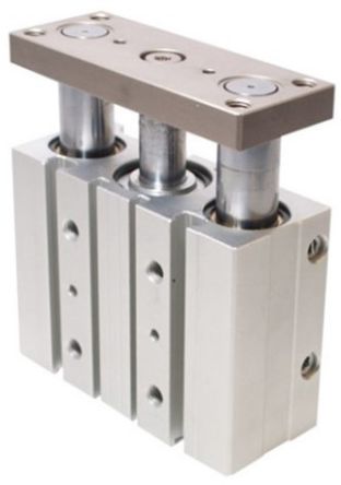 RS PRO Pneumatic Guided Cylinder - 25mm Bore, 30mm Stroke, Double Acting [0]; 291-828