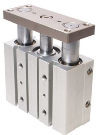 RS PRO Pneumatic Guided Cylinder - 32mm Bore, 100mm Stroke, Double Acting [0]; 291-838
