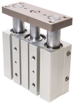 RS PRO Pneumatic Guided Cylinder - 16mm Bore, 30mm Stroke, Double Acting [0]; 291-854