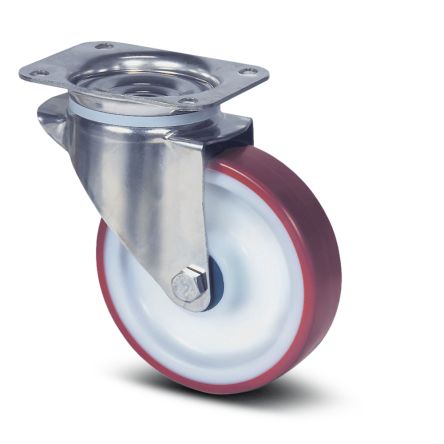 Tente Swivel Castor Wheel, 200kg Capacity, 125mm Wheel [8370 UAD 125/32 P62 ROUGE]; 292-205