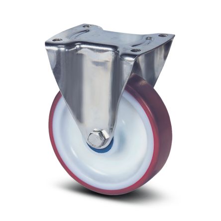 Tente Fixed Castor Wheel, 400kg Capacity, 200mm Wheel [8378 UAD 200/46 P63 ROUGE]; 292-220