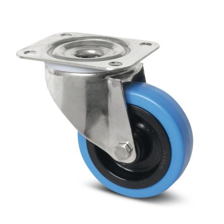 Tente Swivel Castor Wheel, 160kg Capacity, 100mm Wheel [8370 UFD 100/34 P62 BLEU]; 292-222