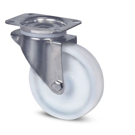 Tente Swivel Castor Wheel, 100kg Capacity, 80mm Wheel [8370 UOO 080/30 P62 BLANC]; 292-242