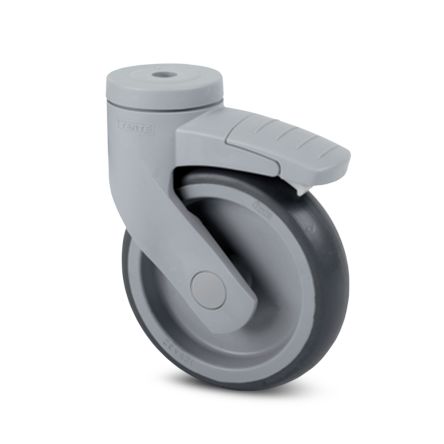Tente Braked Swivel Castor Wheel, 80kg Capacity, 100mm Wheel [5377 PJO 100/32 P30-13]; 292-249