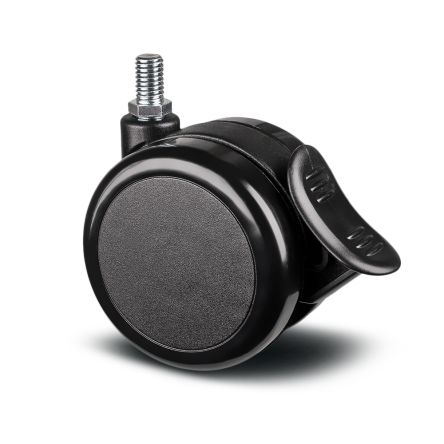 Tente Braked Swivel Castor Wheel, 50kg Capacity, 75mm Wheel [5925 UOI 075 S70-10X15]; 292-263