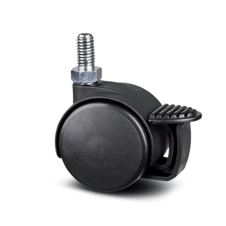 Tente Braked Swivel Castor Wheel, 30kg Capacity, 40mm Wheel [A525 POI 040 S70-8X15]; 292-269