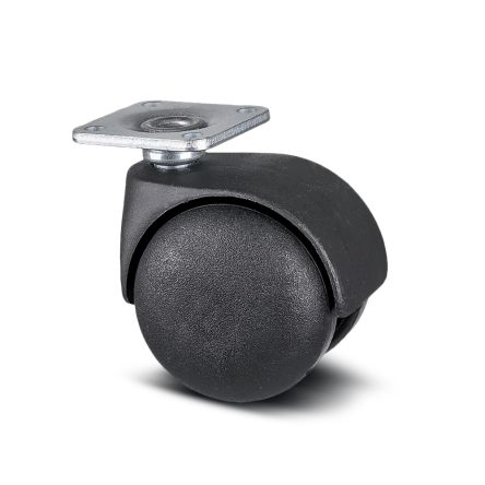 Tente Swivel Castor Wheel, 10kg Capacity, 50mm Wheel [AA20 POI 050 P41-38X38 NOIR]; 292-272