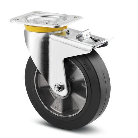 Tente Braked Swivel Castor Wheel, 300kg Capacity, 125mm Wheel [4687 IEP 125/50 P63]; 292-343
