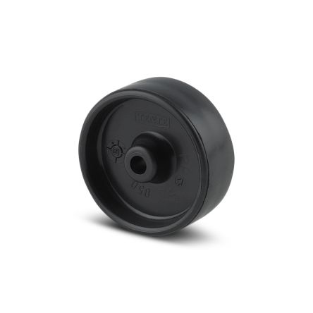 Tente Black Polypropylene Plain Bearing Trolley Wheel, 160kg [POO 100/36-D12 NOIR]; 292-421