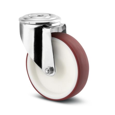 Tente Swivel Castor Wheel, 100kg Capacity, 80mm Wheel [8370 UAD 080/32 P30-13 ROUGE]; 292-457