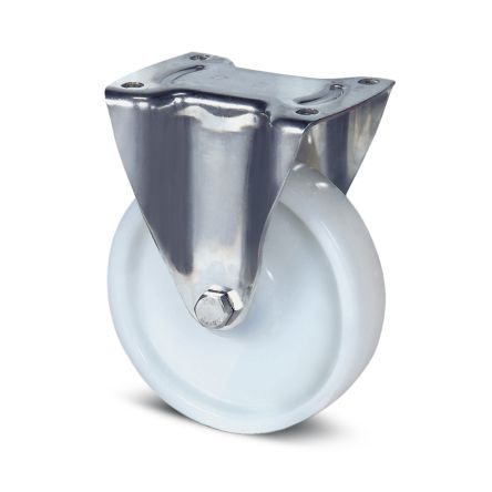 Tente Fixed Castor Wheel, 200kg Capacity, 125mm Wheel [8378 UOO 125/40 P62 BLANC]; 292-478