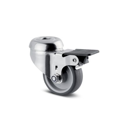 Tente Braked Swivel Castor Wheel, 40kg Capacity, 50mm Wheel [7475 PJO 050 P30-11]; 292-491