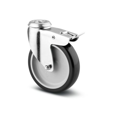 Tente Braked Swivel Castor Wheel, 70kg Capacity, 100mm Wheel [1477 PAO 100 P30-11]; 292-510