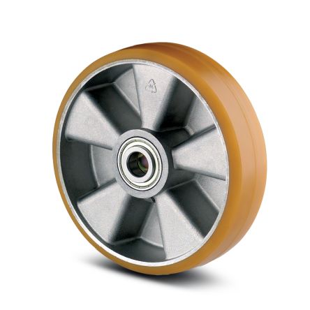 Tente Orange Aluminium Heavy Duty, Precision Ball Bearing Trolley Wheel, 800kg [ITP 160/50-D20 92SH BOMBE]; 292-589