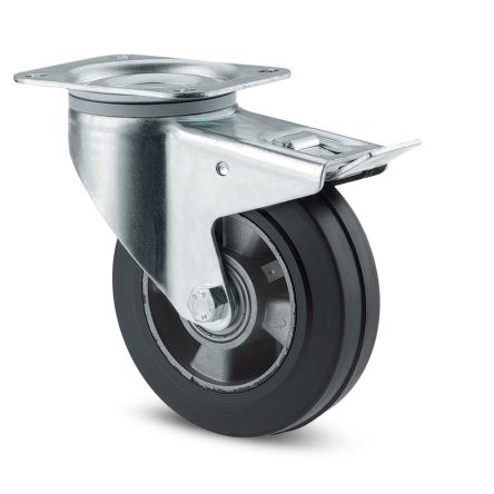 Tente Braked Swivel Castor Wheel, 400kg Capacity, 200mm Wheel [3477 IEP 200/50 P63]; 292-598