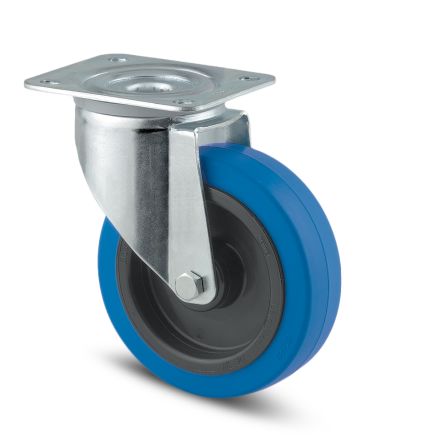 Tente Swivel Castor Wheel, 160kg Capacity, 100mm Wheel [3470 UFR 100/34 P62 BLEU]; 292-604