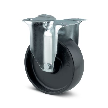Tente Fixed Castor Wheel, 125kg Capacity, 80mm Wheel [3478 POR 080/30 P62 NOIR]; 292-639