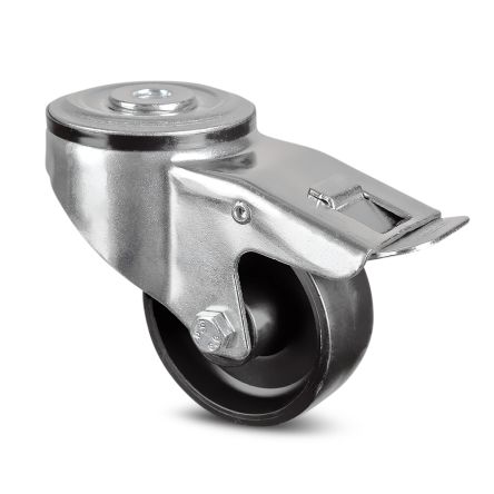 Tente Braked Swivel Castor Wheel, 70kg Capacity, 80mm Wheel [3377 POR 080/30 P30-13]; 292-646