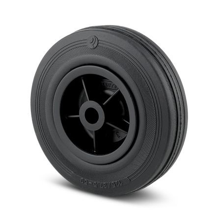 Tente Black Polypropylene Plain Bearing Trolley Wheel, 100kg [PVO 125/37-D12 LM44,4]; 292-657