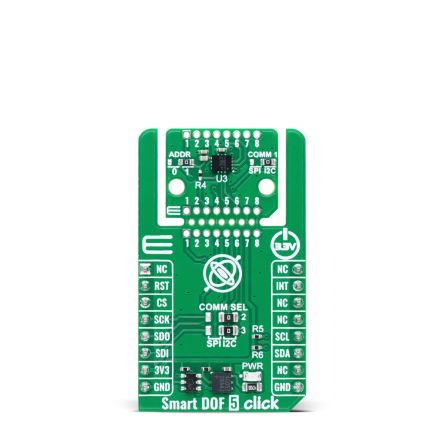 MikroElektronika High Accuracy 6 Axis Automotive Inertial Measurement Unit With Embedded Machine Learning Core And Dual [MIKROE-6398]; 296-124