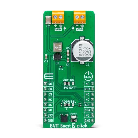 MikroElektronika Coin Cell Battery Life Booster With Adaptive Power Optimization From Nexperia Energy Metering, Power [MIKROE-6098]; 296-137