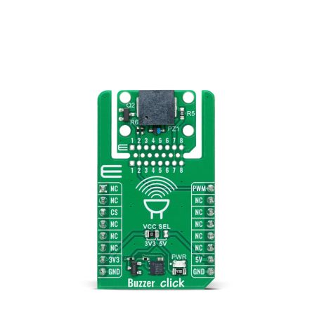 MikroElektronika Piezo Buzzer Transducer PWM Audio Output MIKROE-6370 [MIKROE-6370]; 296-145
