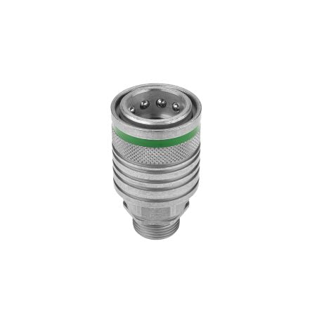 Stauff Carbon Steel Female Hydraulic Quick Connect Coupling, M16 x 1.5 Female [QRC-HP-12-F-10LB-B-W3]; 296-413