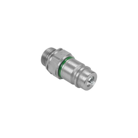 Stauff Carbon Steel Male Hydraulic Quick Connect Coupling, M18 x 1.5 Male [QRC-HP-12-M-12L-B-W3]; 296-417