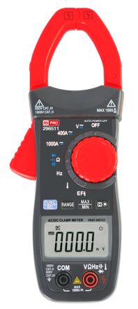RS PRO Clamp Meter, 1000A dc, Max Current 1000A ac CAT II 1000V [0]; 296-511