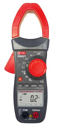 RS PRO Clamp Meters, 1000A dc, Max Current 1000A ac CAT II 1000V [0]; 296-521