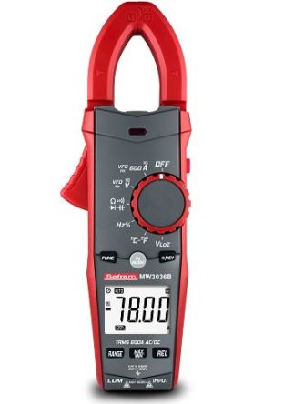 Sefram MW3036B Clamp Meters, 600A dc, Max Current 600A ac CAT III 1000 V V, CAT IV 600V V [MW3036B]; 296-869