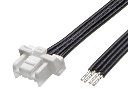 Molex 4 Way Male CLIK-Mate to 4 Way Wire to Board Cable, 300mm [2219591043]; 296-954