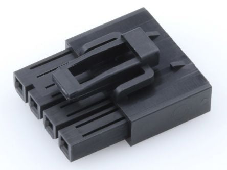 Molex 215913 Series Horizontal Press Fit PCB Header, 4 Contact(s), 4.2 mm Pitch, 1 Row(s), Shrouded [2159131004]; 296-972