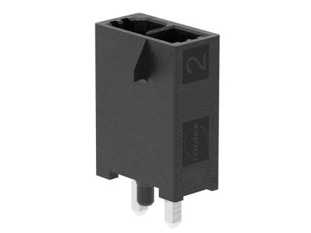 Molex 215915 Series Vertical Through Hole PCB Header, 2 Contact(s), 4.2 mm Pitch, 1 Row(s), Shrouded [2159151002]; 296-975