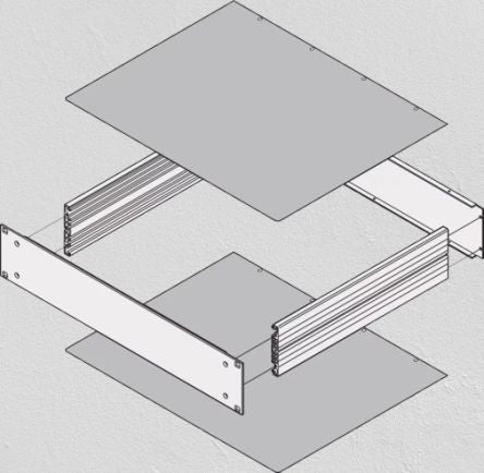 nVent SCHROFF 30860 Series Aluminium Cover, 1mm H, 460mm W, 412mm L [30860-505]; 297-058