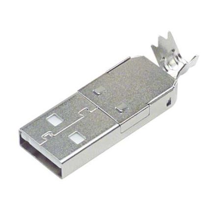 L-Com Straight, Panel Mount, Plug- Single Port Type Type A 2 USB Connector [USBCN2.0-A]; 297-095