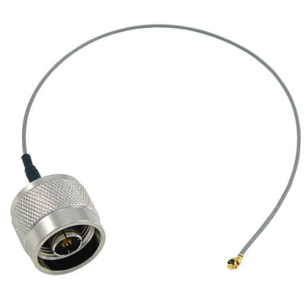 L-Com CA-UFL Series Male U.FL to Male N Type, 200mm, Low Loss Coaxial, Terminated50 ohms [CA-UFLNMQC20]; 297-173