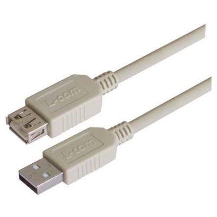 L-Com USB 2.0, Male USB to Male USB A, 3m [CSMUAX-3M]; 297-196