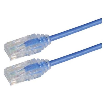 L-ComTRD, 1ft Cat6, Blue RJ45 to Male RJ45 Male Unshielded, Terminated PVC Sheath [TRD628BL-1]; 297-216