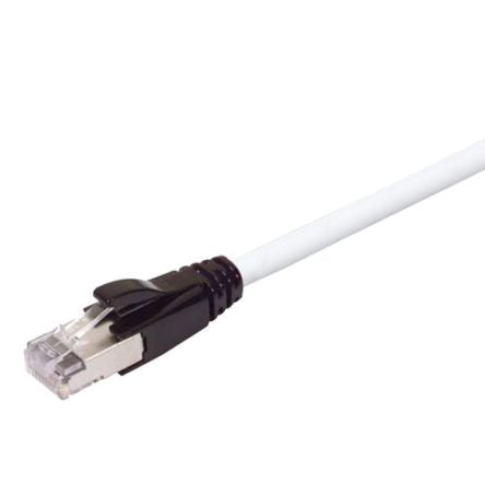 L-ComTRD, 10m Cat6a, White RJ45 to Male RJ45 Male, Aluminium/Polyester Foil Shielded, Terminated PVC Sheath [TRD695APWHT-10]; 297-242