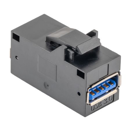L-Com Straight, Panel Mount, Plug- Single Port Type Type F 3 USB Connector [U3C00029]; 297-269