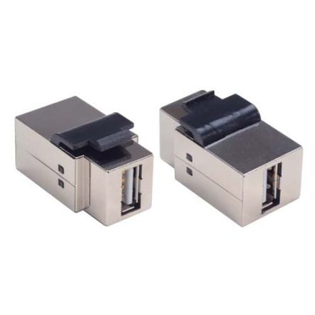 L-Com Straight, Panel Mount, Plug- Single Port Type Type A 2 USB Connector [UADKEY-AA]; 297-270