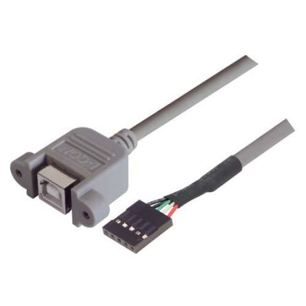 L-Com USB 2.0, Female USB to Male USB B, 500mm [UPMB5-05M]; 297-275